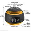 Bluetooth Speaker Alarm Clock with FM Radio Colorful Night Light TF Card USB Playback Digital Time Display Decor Home Ornaments