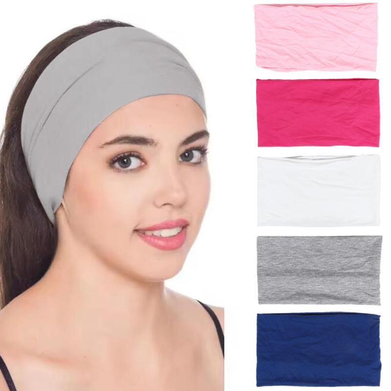 Women Fashion Sports Yoga Stretch Headband Casual Fitness Running Sweat Absorbing Hairband for Workout Exercise