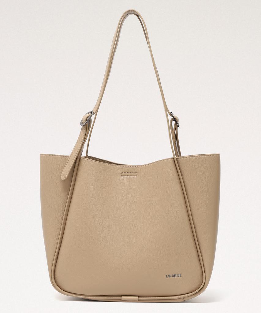 Lemine Belted Shoulder Bag (Taupe)
