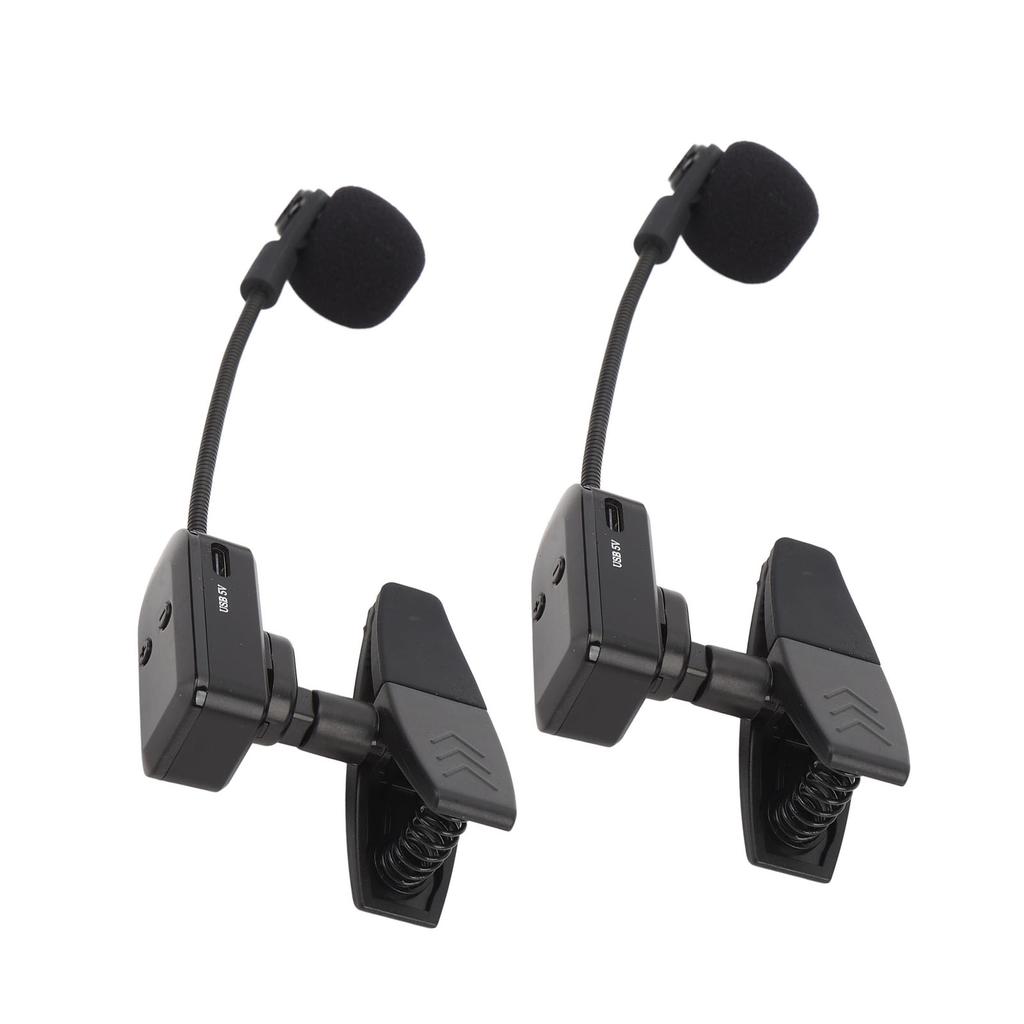 Saxophone Wireless Microphone 2.4G Clip On Sax Mic System for Stage Performance Pickup