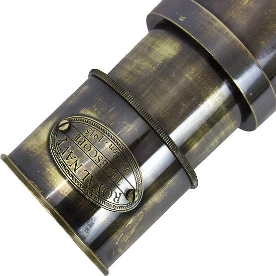 Antiguo catalejo marino artículo de regalo vintage latón marino telescopios náuticos Londres 1915