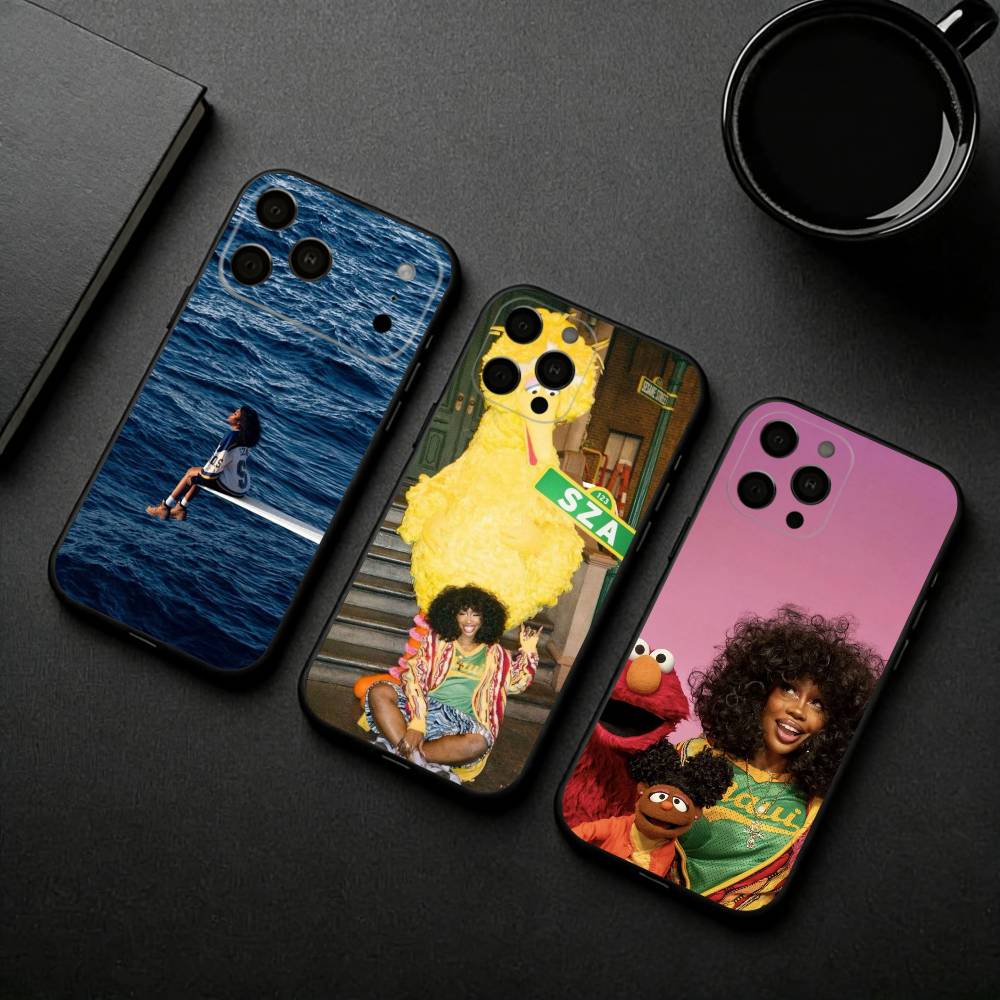 Fashionable S-SZA-A Singer Phone Case For iPhone 17pro, 16,15,14,13,12,11 X XR Plus,Others Soft Black Cover