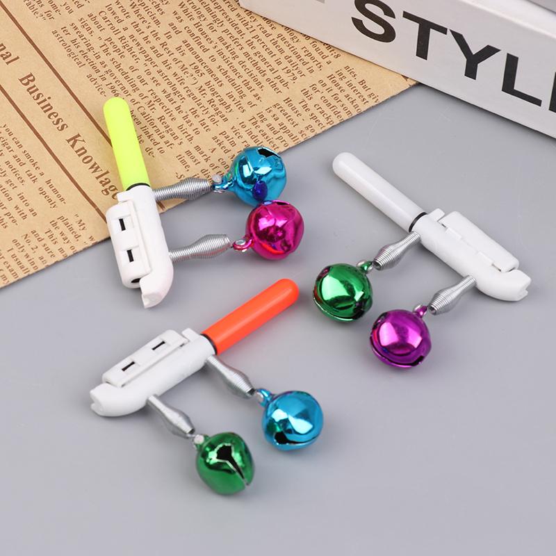 Fishing Bite Alarms Fishing Rod Double Bell Rod Clamp Tip Induction Lamp Bright Night Flash Led Without Battery Tackle Flash Led