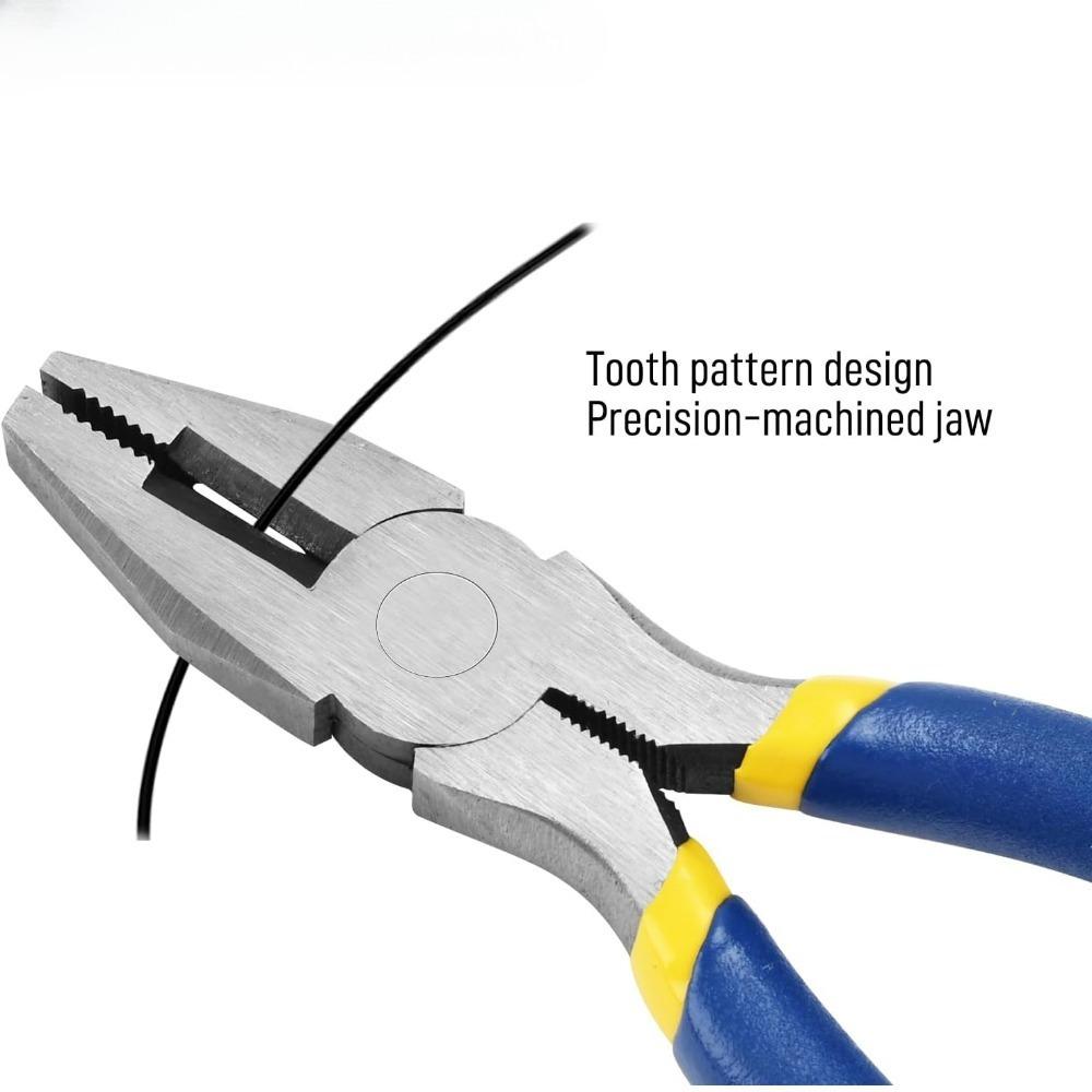 7-teiliges Mehrzweckzangenset Blaue Nutgelenkzange Spitzzange Gleitgelenkzange Kraftseitenschneider für Heimwerker
