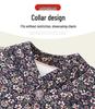 Grandma's Winter Floral Cotton Jacket with Velvet Lining - Warm, Thickened, Small Size for Elderly Women