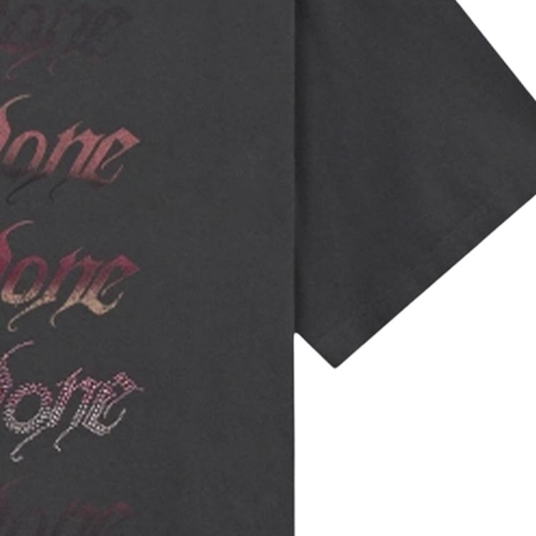 We11done Ss26 Rhinestone Style Short Sleeve Logo T-Shirt Unisex Tops WD-TT2-26-769-U-CH