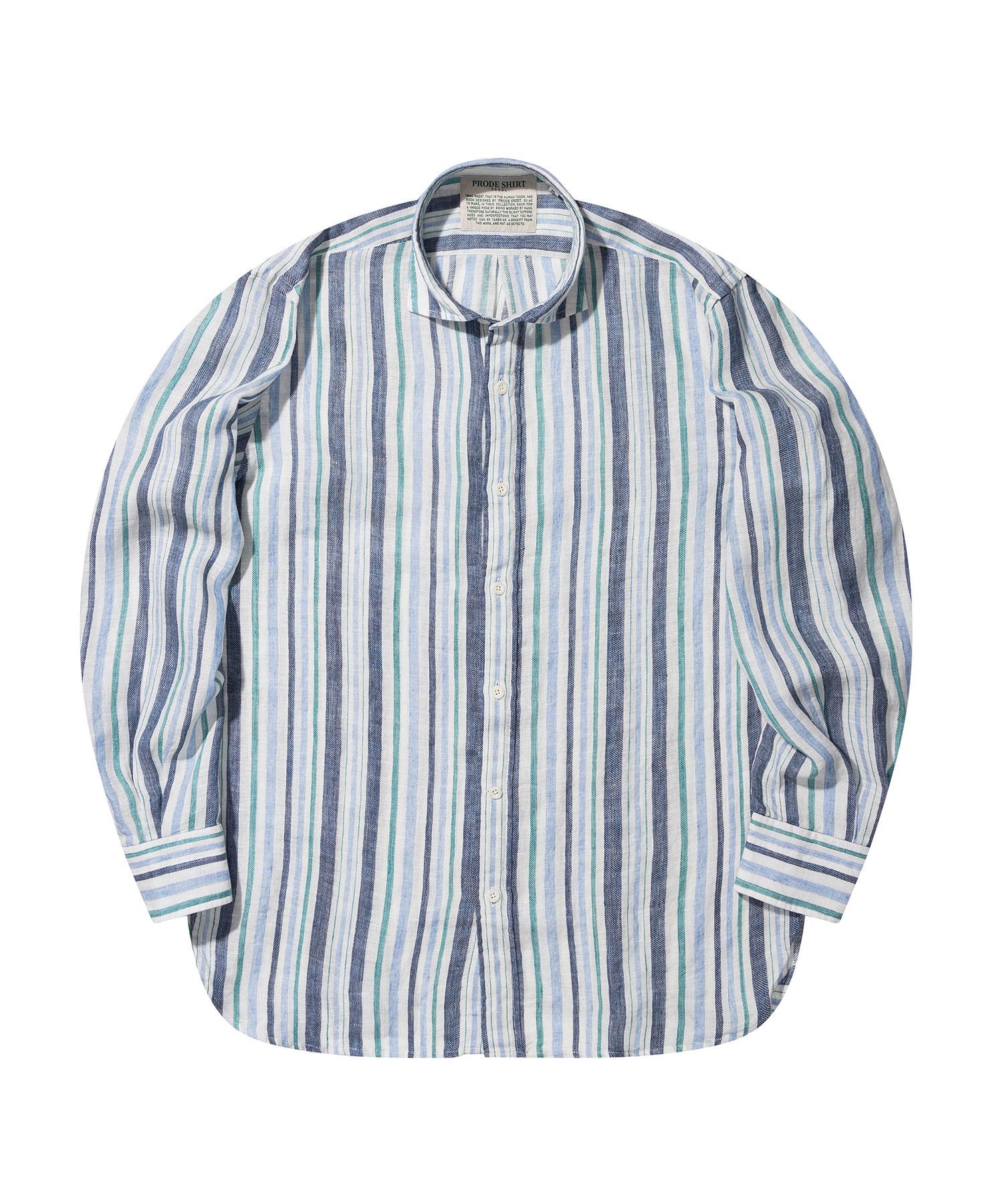 Prod Рубашка Мальта Полосатая Льняная Рубашка (синий) Striped Blue/L(50)