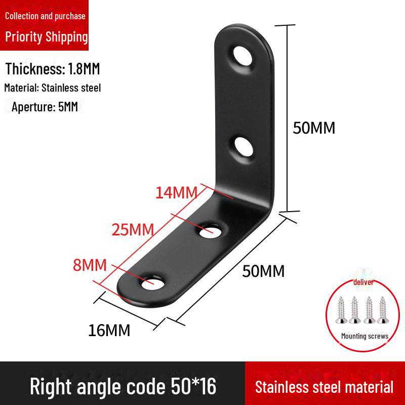 L-förmiger Regalträger aus Edelstahl, 90-Grad-Rechtwinkelverbinder