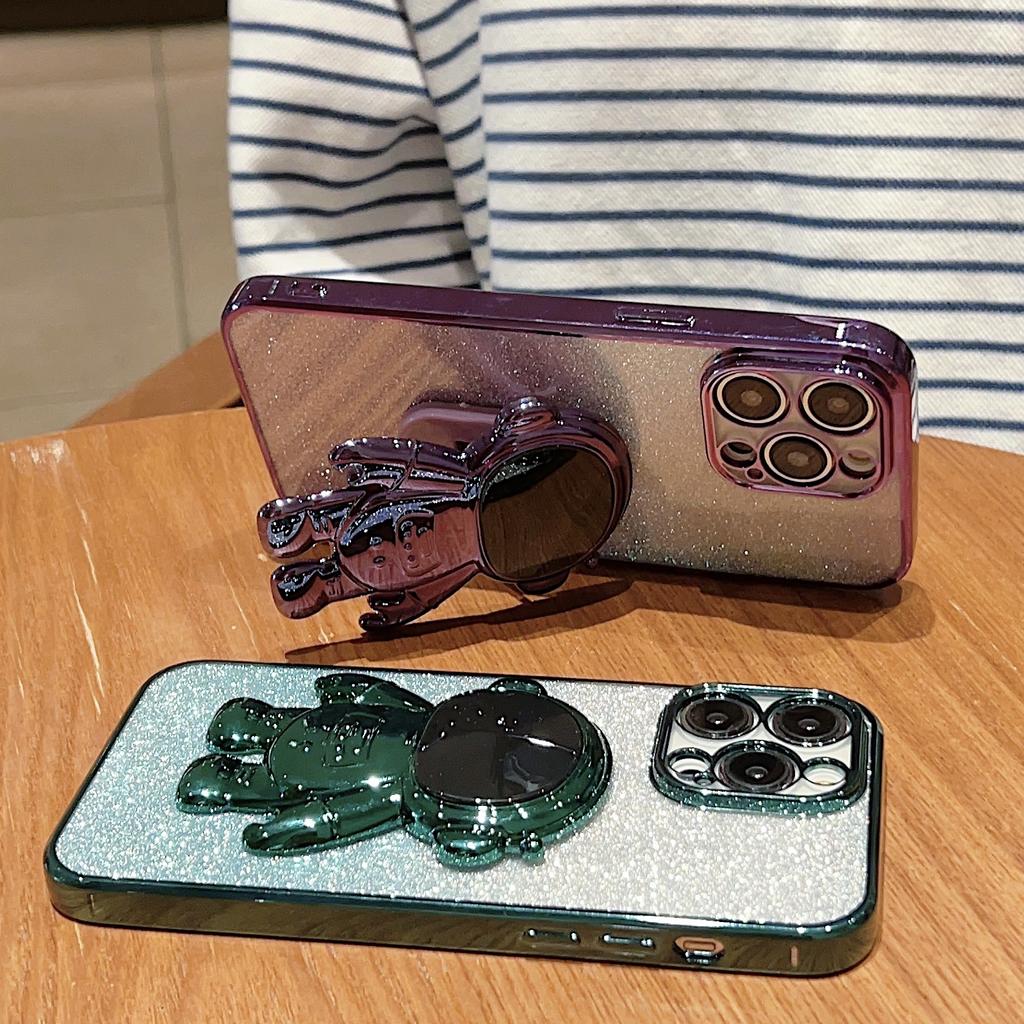 Husă de telefon de lux, strălucitoare, placată cu sclipici, astronaut Stan, pentru Iphone 14 13 12 11 Pro Max Xr Xs Max 14plus Husă moale rezistentă la șocuri