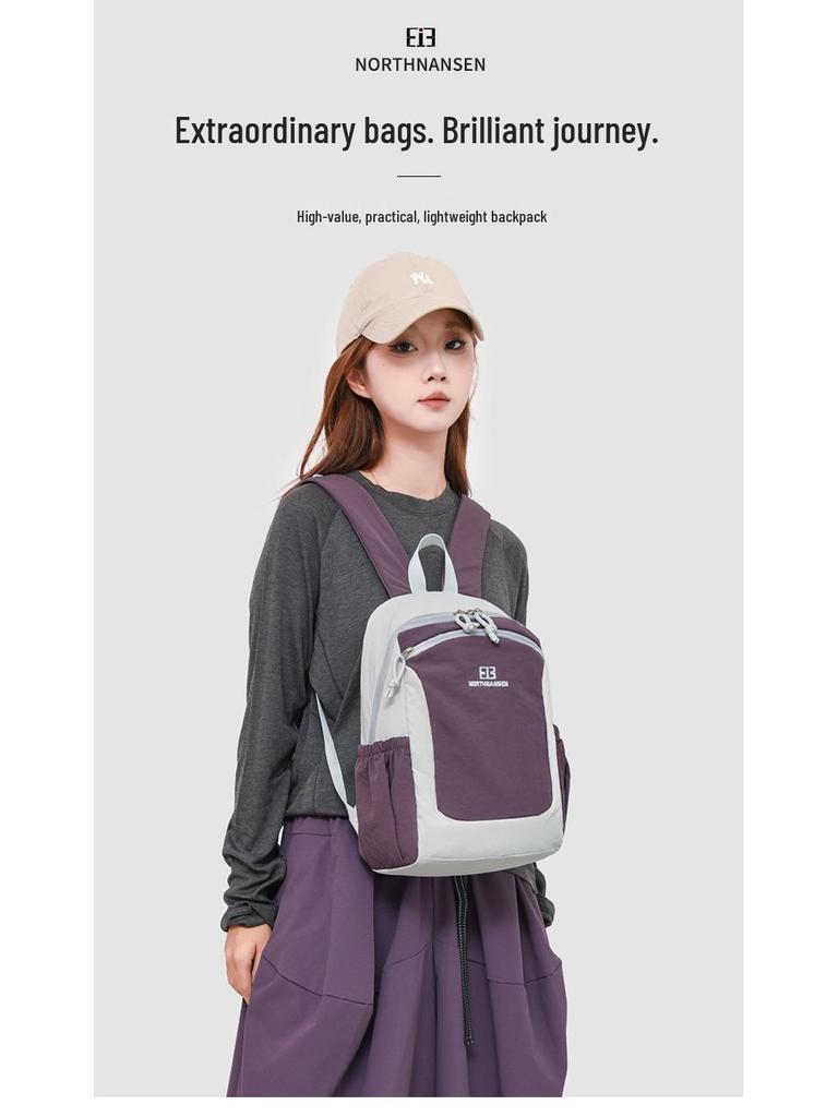 Color-block Cross-border Travel Backpack - Lightweight, Large Capacity, Versatile for Casual, Sports, and Student Use.