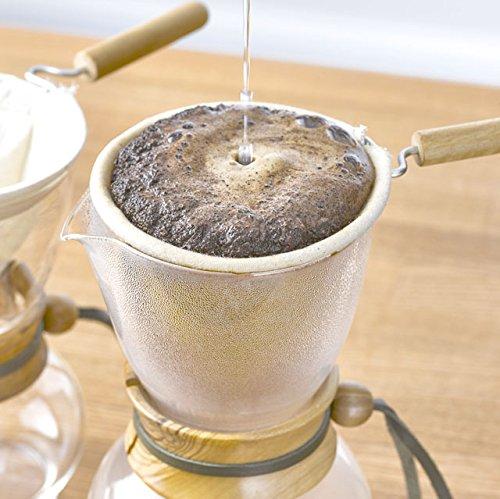 HARIO Nel Drip Pot with Olive Wood Neck, 3-4 Cups, DPW-3-OV