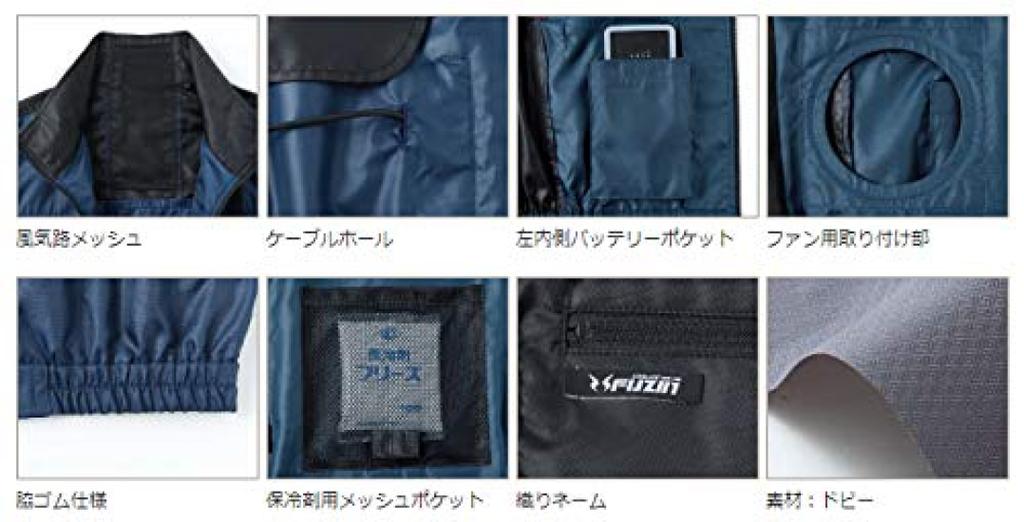 Klimaanlage Fuujin Kleidung Weste Original [Kühlkleidung] SUN-S (Sonne-S) [KU95990] (Nur Kleidung/Inklusive Aufkleber) (Größe 89. Grau, LL)