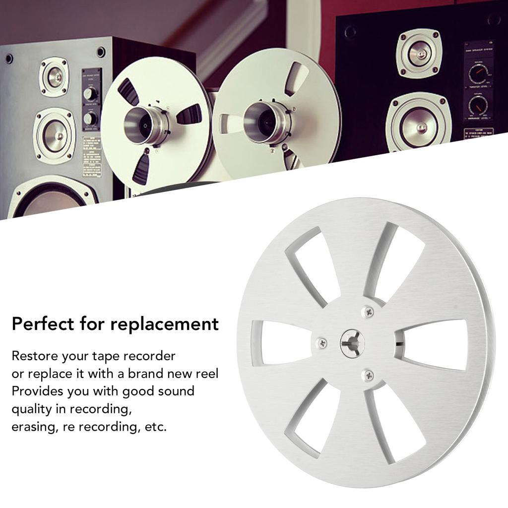 Empty Takeup Reel 1/4 7 Inch Empty Reel Aluminum Alloy 6 Hole Open Reel Sound Tape Empty Reel Opening Machine Part