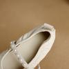 Fashion New women's pearl sheepskin spring and autumn round toe soft and comfortable ballet low heeled Mary Jane shoes single shoe
