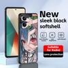 Anime Tenshi Hinanawi Handyhülle für Redmi Note 14 13 12 11 Pro Plus S 5G 14C A3 Weiche Schwarze Handyhülle