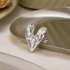 Anelli in Acciaio Inossidabile per Donna Cuore Estetico Colore Oro Anello di Matrimonio Vintage Impermeabile Gioielli da Matrimonio Accessori per Ballo di Fine Anno Regalo