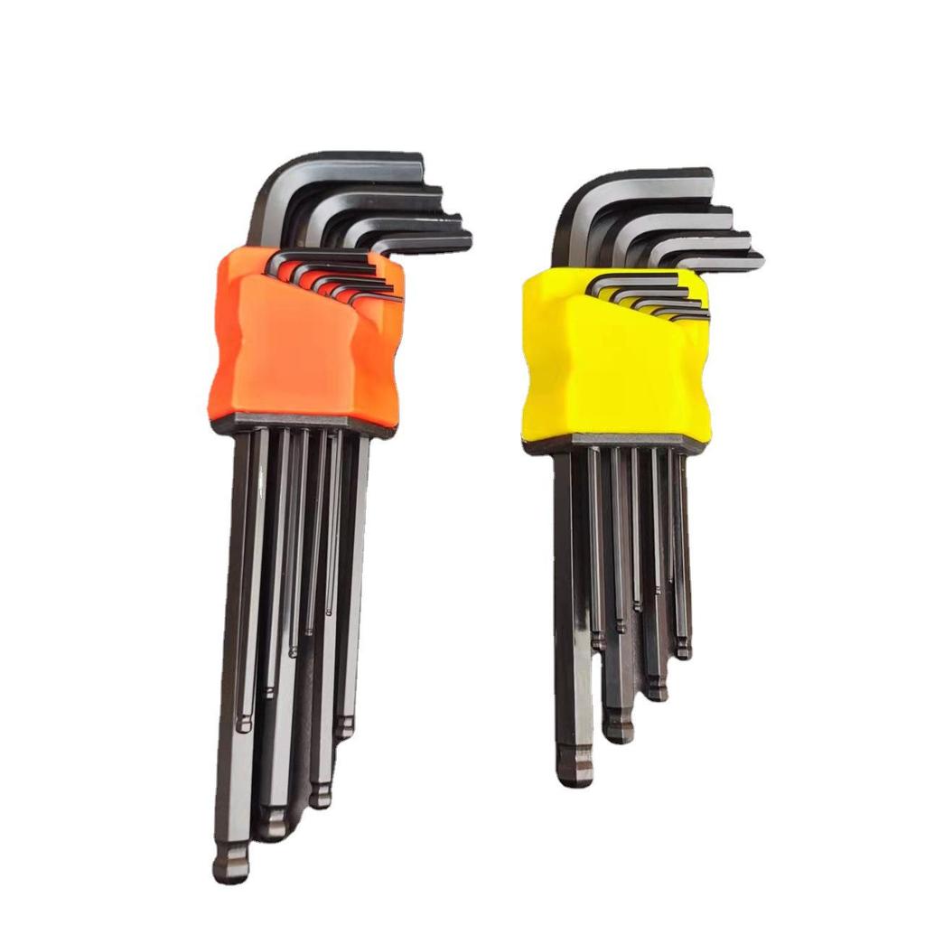 Hexagon Screwdriver and Wrench Set - 6-Piece Internal Angle and Plum Hex Keys