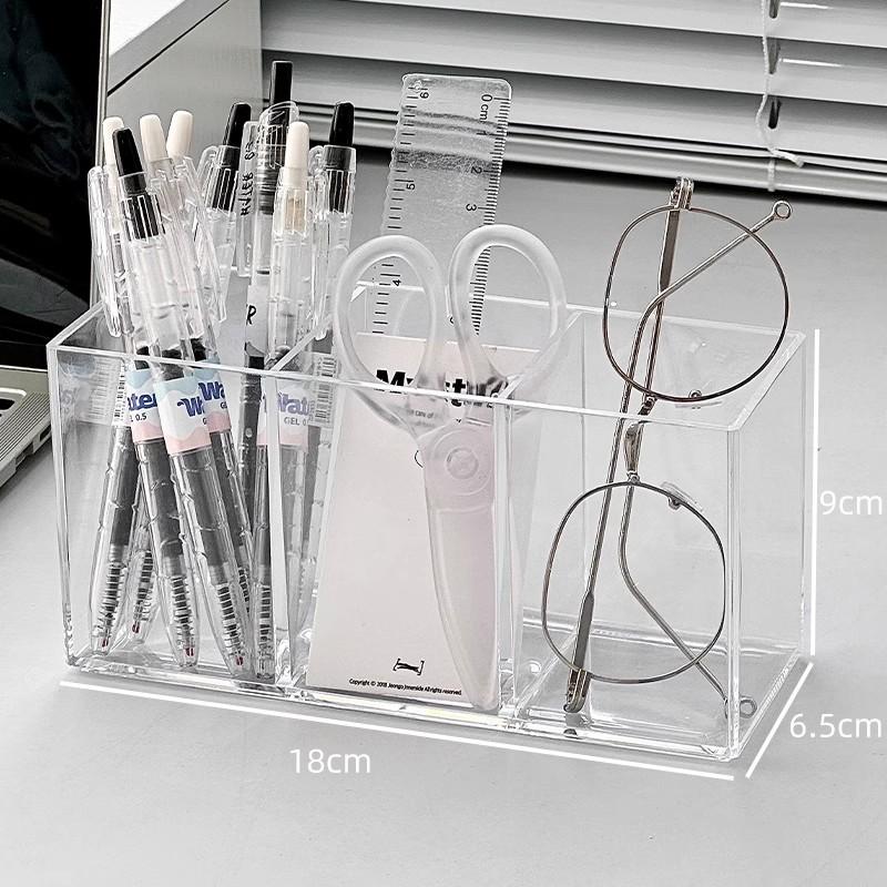 Transparent Eyebrow Pencil Brush Holder Desk Acrylic Organizer For Cosmetics Makeup Organizer Boxes Brush Containers Storage Box