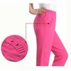 Ladies Plus Size High Waist Linen Pants Straight Trousers Long Office Work Pantalon