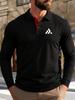 Men's Golf Polo Shirt - Long Sleeve Men's Casual Shirts & Print Tee Tops for Sports And Everyday Wear, Durable Fabric, Comfortable Material