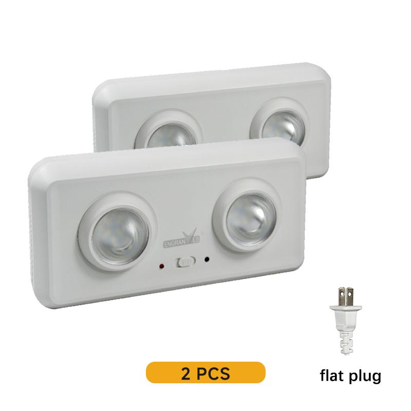 Emergency Light with Dual Adjustable LED Lamp Heads Wall Mounted Battery Backup Evacuation Lamp Handheld Fire Fighting Light