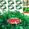 50/100Pcs Plant Support Clips Reusable Plastic Garden Vine Climbing Fixed Clip for Tomato Grape Vegetables Plants Stalks Holders