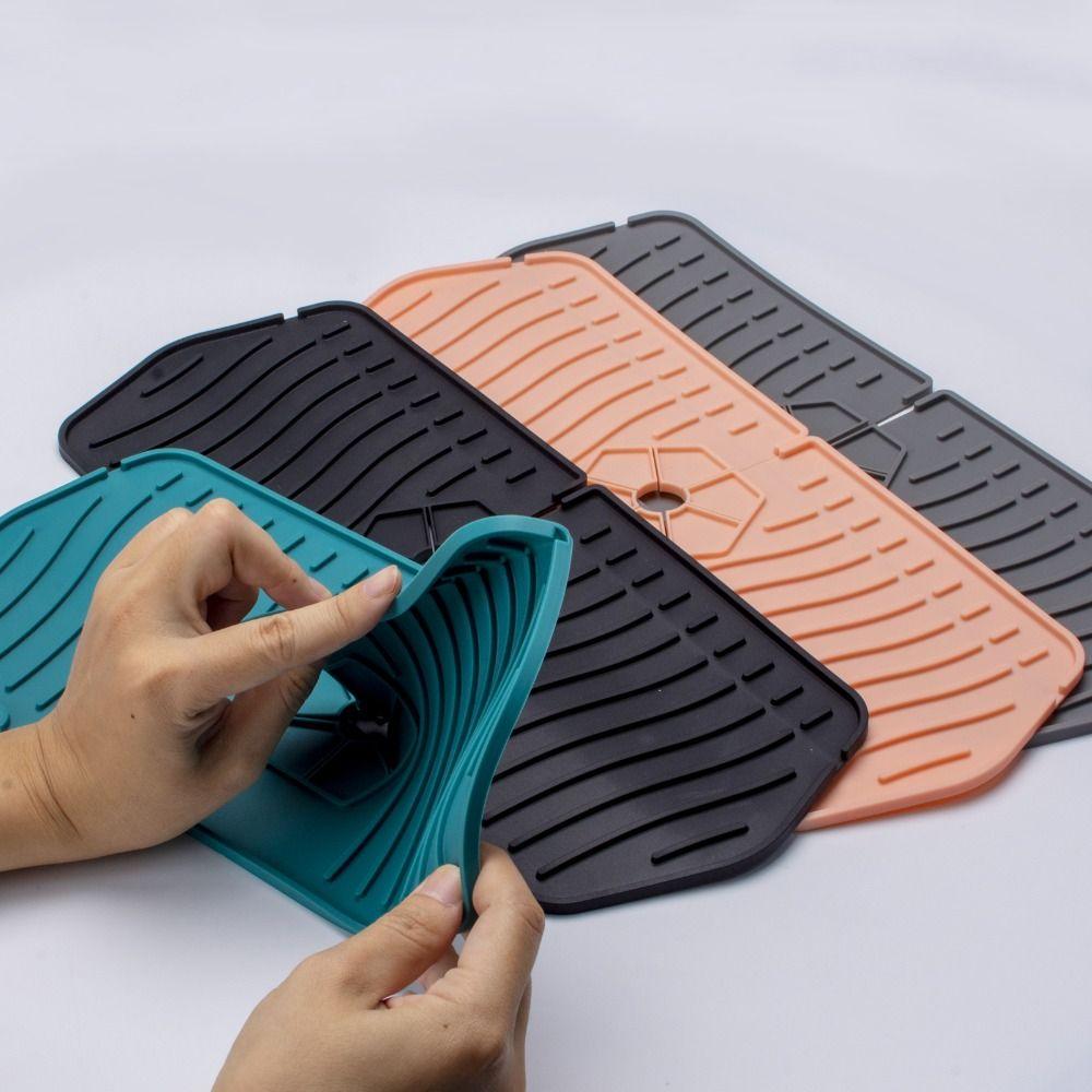 Sink Water Prevent Faucet Wraparound Faucet Absorbent Mat Splash Catcher Silicone Drain Pad