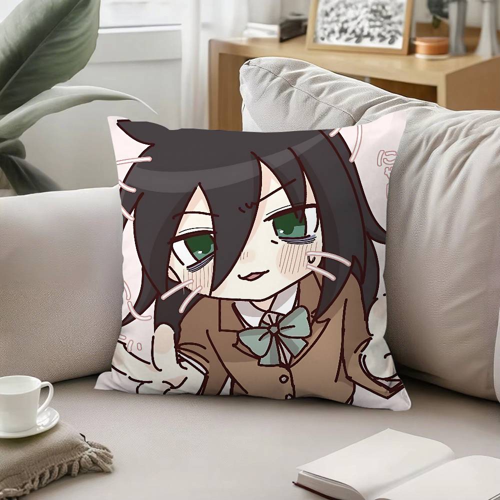 Cute K-Tomoko Kuroki-S Pillow Case Cushion Cover Soft Cute Throw Pillow Case For Car Sofa Pillowcase Polyester With Zipper