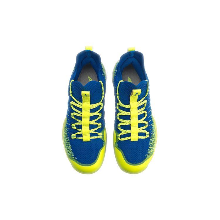Li-Ning Cool Shark Prodyšné Odpružení Badmintonové Boty Unisex Boty Modrá Zelená AYZP005-2