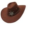 American western cowboy hat children's outdoor sunshade big brim riding hat showing face small retro sunscreen hat