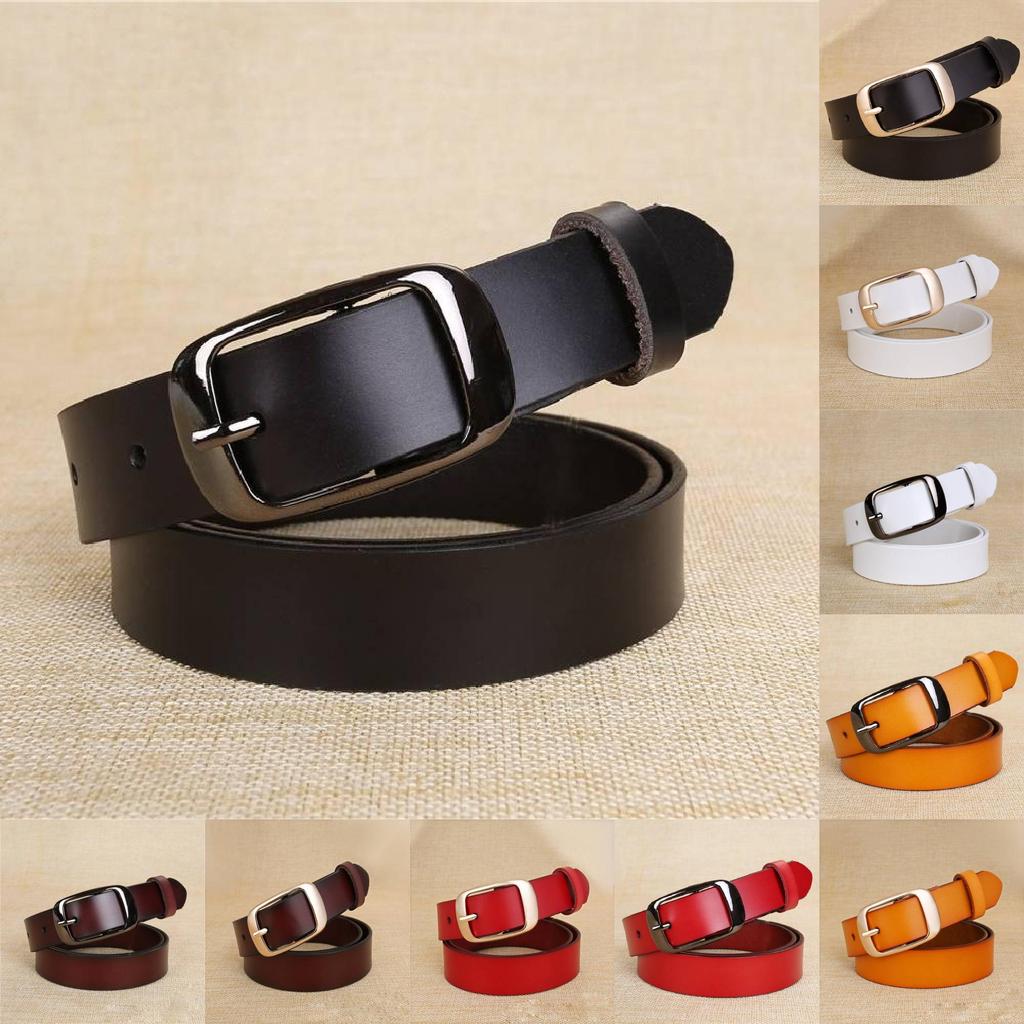 Womens Leather Belt Alloy Buckle Fashion Casual Wide Waist Strap Wear Daily