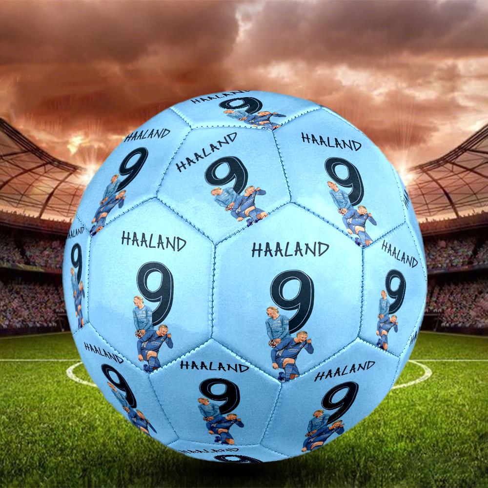 1pc Manchester City Players Size 5 Soccer Ball PVC Football Sports Matches Training Outdoor Games Beach Elastic Balls 07e19