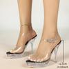13CM Women Transparent High Heel Sandals, Thin Stiletto Platform Crystal Slippers, Sexy Nightclub Catwalk Shoes LFD-19876-1