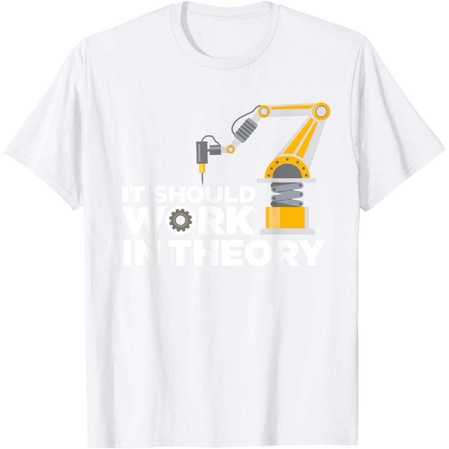 

KSDHFE Funny Robotics Art for Men Kids Robot Robotics Engineering T-Shirt XXXXXL білий