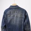 Men's High-Quality Classic Blue Denim Jacket - Autumn/Winter Collection