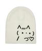OTHER-worldly Cat Emoji Beanie [Ivory]