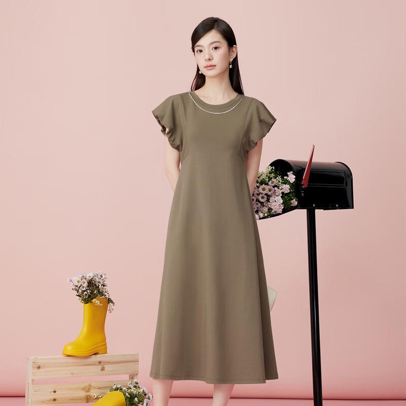EICHITOO Stylish Petal Sleeve A-Line Dress M
