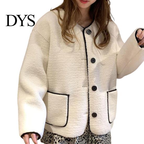 Front Placket Jacket Women Autumn Winter Coat Single-breasted Solid Color Loose Patch Pockets Warm Thermal Thick Long Sleeves Cardigan Daily Wear
