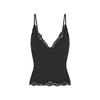 Skims Camisola Feminina/Senhora Ajuste Universal com Renda em Triângulo