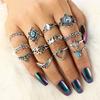 Trendy New Bohemian Women's Rings Set Vintage Antique Laides Retro Fingers Accessories anillos mujer Retro bague femme