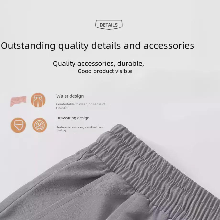 Men's Ice Silk Black Summer Sports Shorts - Casual Loose Fit, Thin, Five-Point Length