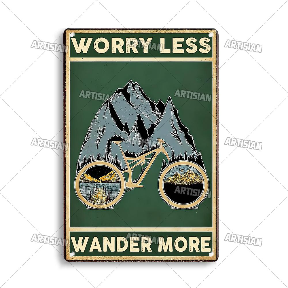Artisian Cycling Metal Sign Bicycle Riding Tin Plaque Bike Decorative Poster Wall Decor Garage Bar Pub Club Hotel Cafe Kitchen