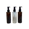 200ml Translucent Brown PET Plastic Bottle for Lotion, Hair Oil, Makeup Remover, or Facial Cleanser