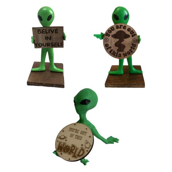 Alien Ornament Engraved Alien Decoration Desktop Ornament with Fine Engraving Design Bedroom Office Decor