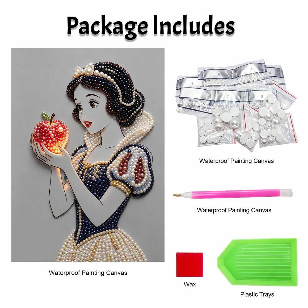 Disney Snow White Pearl Painting Handmade Diy Pearl Art Painting Simple Living Room Hanging Painting Decoration