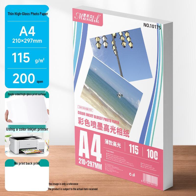 Vysoce lesklý inkoustový fotografický papír - velikosti A4, 5'' a 6'' pro tisk fotografií