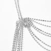 Luxury Bling Body Chain Water Drop Rhinestone Collarbone Chain Gift Women's Shoulder Chain  Bridal
