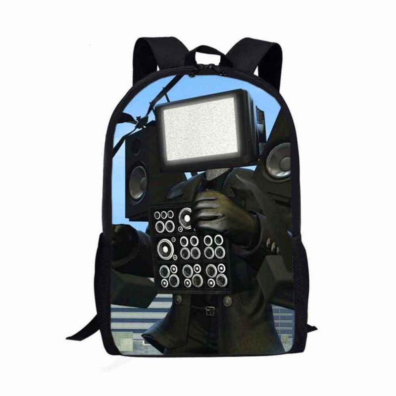 Lightweight Kids School Backpack Boys Girls Anti-Strain Ergonomic Design Cartoon Print Oxford Fabric Bag Elementary