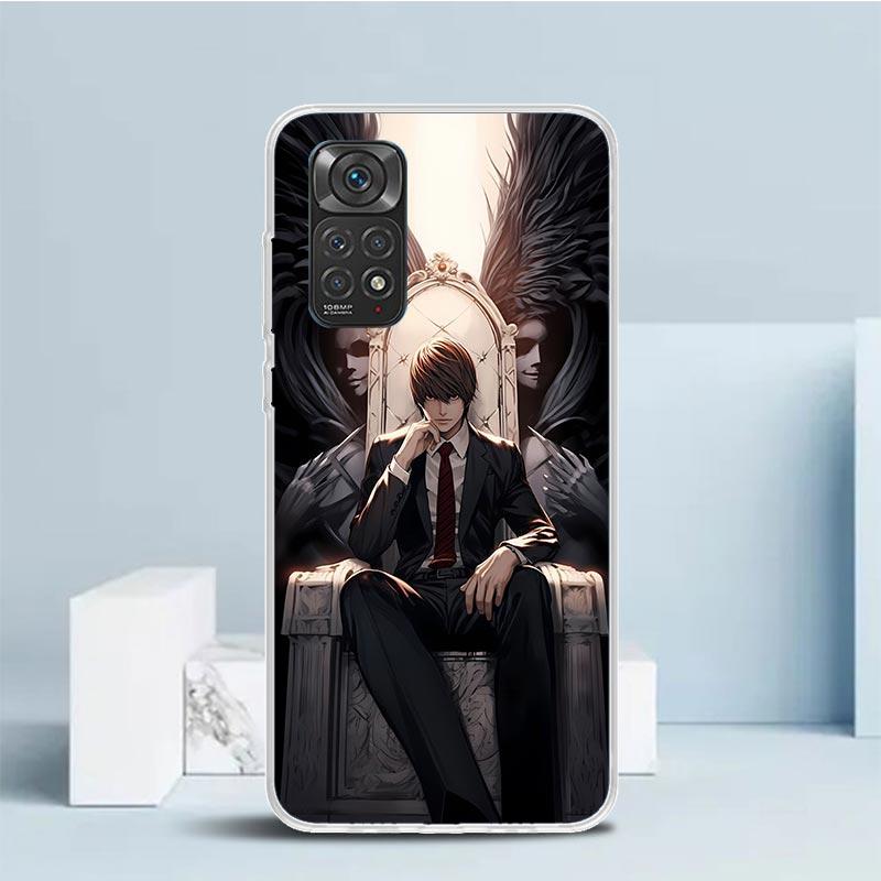 N-Note D-Death Yagami Light Soft Cover for Xiaomi Redmi Note 15 14 13 12 Pro Plus Phone Case 14S 11S 11T 11E 10S 10 4G Pattern S