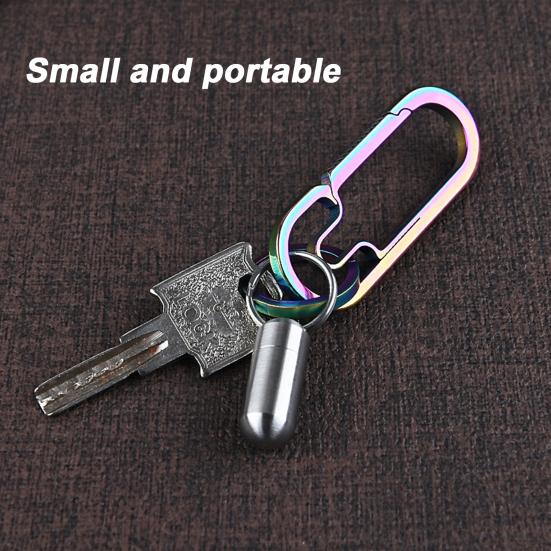 High Hardness Pill Holder Sealing Stainless Steel Widely Use Waterproof Pill Case Keychain